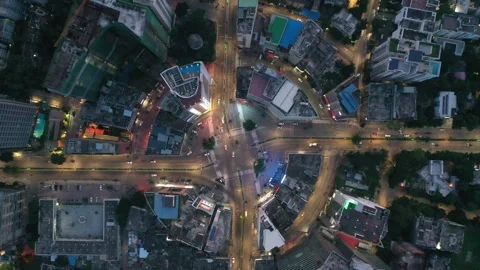 Night view of the Gulshan 2 Stock Footage 254812833