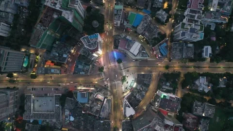 Night view of the Gulshan Stock Footage 254813005