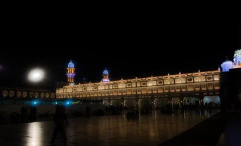 Night View The Harmindar Sahib, also known as Golden Temple Amritsar Stock Photos