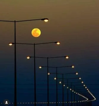 Night view of highway Foto stock