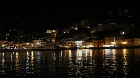 Night view of Hydra Stock Footage 165165049