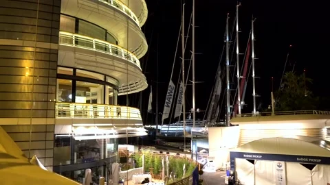 Night view of Monaco Video stock 228697753
