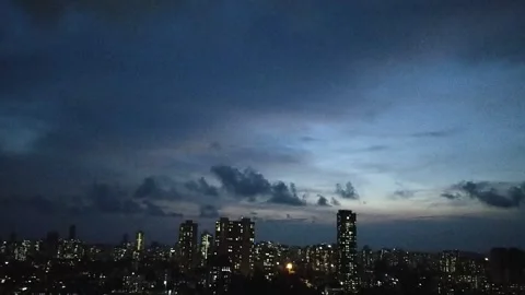 Night view in Mumbai Stock Footage 134318748