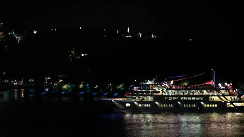 Night view of the ocean city Stock-Footage 310161234