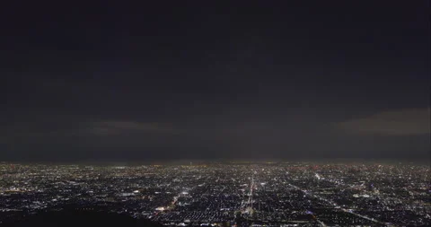 Night view of the Osaka plain Pan left to right Stock Footage 165472333