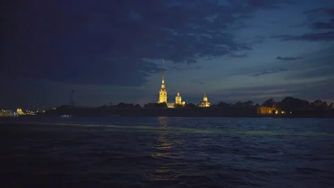Night View of the Peter and Paul Fortress Vidéo 294311334