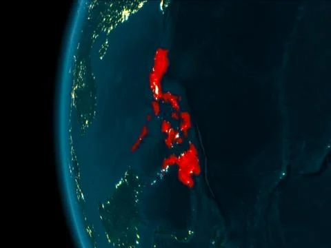 Night view of Philippines Stock Illustration