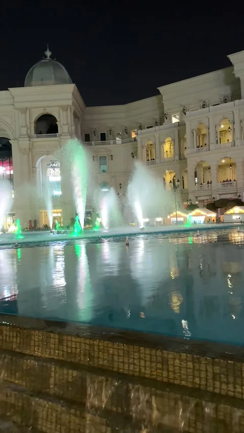 Night view of Place Vendôme Mall , Doha , Qatar Stock Footage 325899668