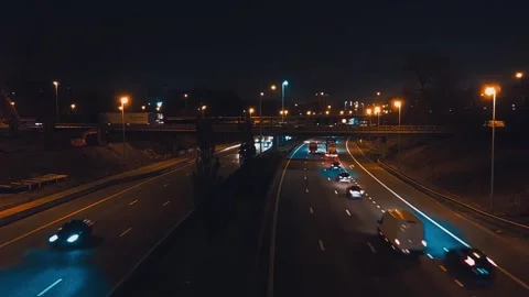 Night view R1 ringway Antwerp Stock Footage 262624710