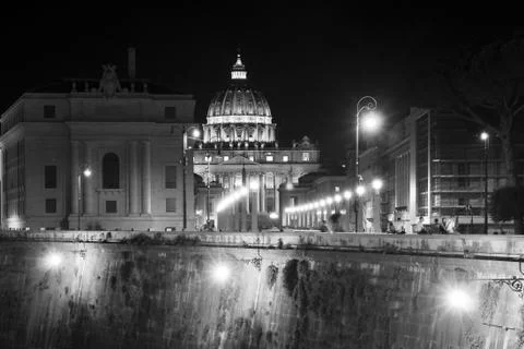 Night view of Rome 스톡 사진