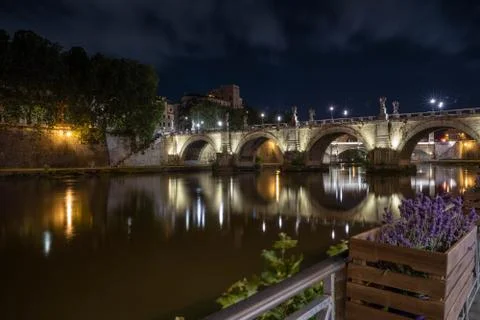 Night view of Rome Stock Photos