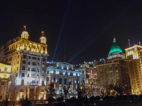 Night view of Shangai Stock Photos