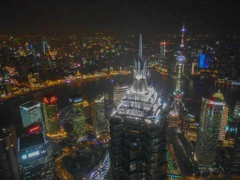 Night view of Shangai Stock Photos