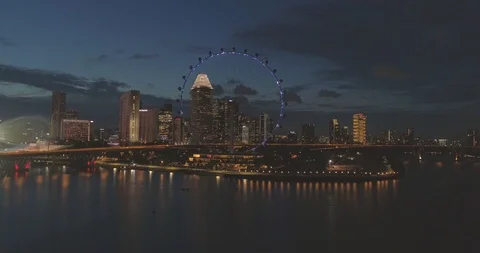 Night view of Singapore 스톡 동영상 102474401