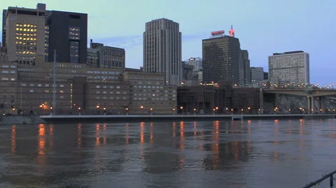 Night view St Paul 4 Stock Footage 986161