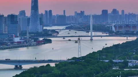 Night view of the sunset Stock Footage 247489236