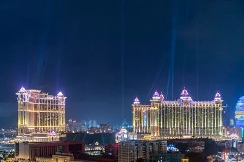 The night view of Taipa Stock Photos