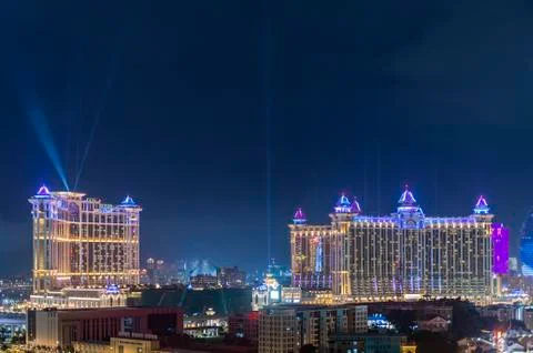 The night view of Taipa Stock Photos