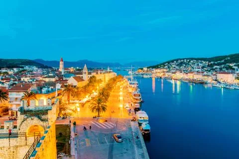Night view of Trogir Stock Photos