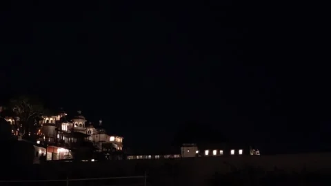 Night view of Udaipur city Stock Footage 345704228