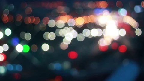 NIght view of Ulan-Ude city Stock Footage 76150920