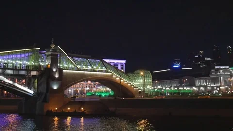 The night views from the river Stock Footage 81317284