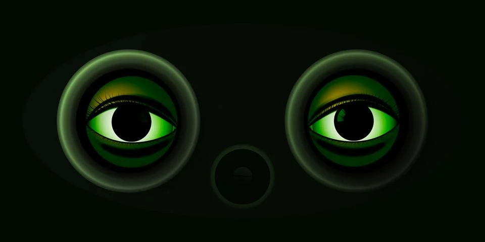Night vision binocular. Stock Illustration