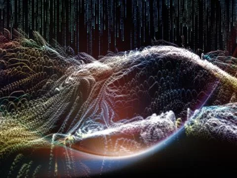 Night vision of digital worlds. Stock Illustration