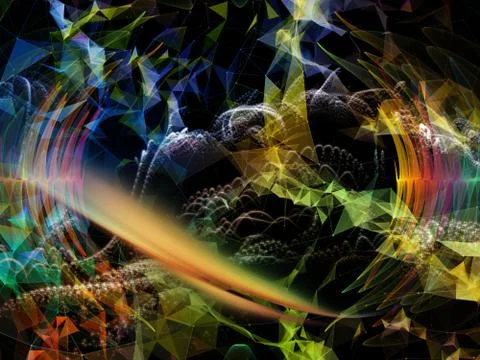 Night vision of digital worlds. Stock Illustration