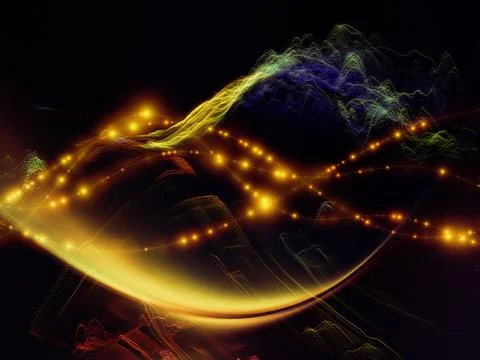 Night vision of digital worlds. Stock Illustration