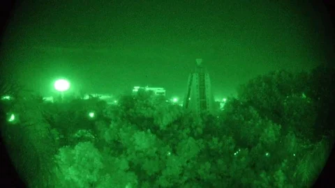 Night vision during a partial blackout Stock Footage 71012739
