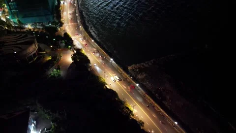 Night vision over Binh Duong on TET Eve Stock Footage 277173502