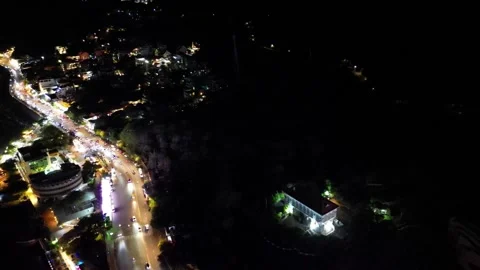 Night vision over Binh Duong on TET Eve Stock Footage 277173504