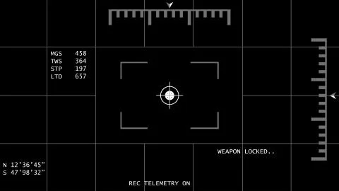 Night Vision Weapon Locked Template, 4K Military / Police  Concept Stock Illustration
