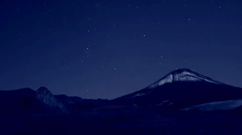 Night volcano Time lapse Stock Footage 35884460
