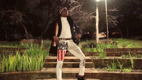 A night walker Stock Footage 126308241