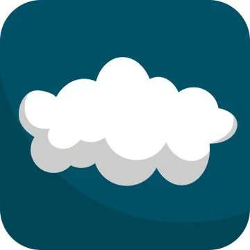 Night Weather With Clouds, Simple Icon With Dark Blue Background Ilustración de archivo