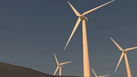 Night wind turbine 스톡 동영상 69899297