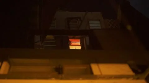 Night window Stock Photos