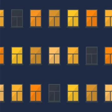 Night window simple seamless pattern. 스톡 일러스트