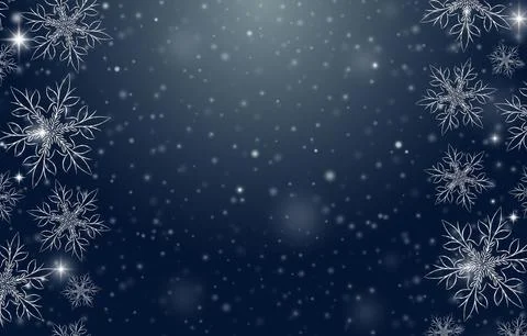 Night winter background. Stock Illustration