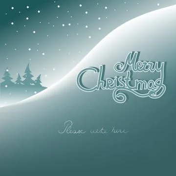 Night winter landscape Stock Illustration