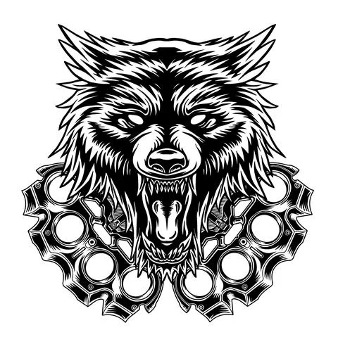Night Wolf Stock Illustration