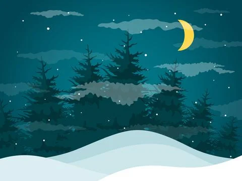 Night in woods Stock Photos