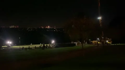 Night work at Alexandra palace Stock Footage 253327247