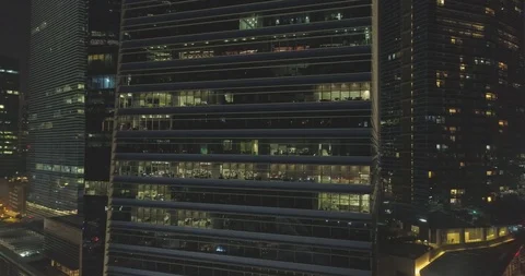 Night work in a skyscraper 스톡 동영상 102964219