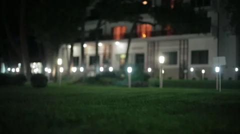Night yard Stock Footage 32388015