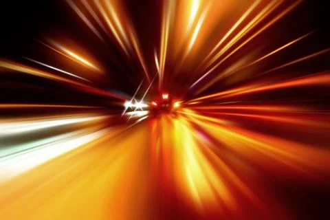 Night zoom acceleration motion Stock Illustration