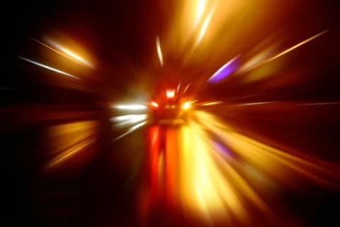Night zoom acceleration motion Stock Illustration