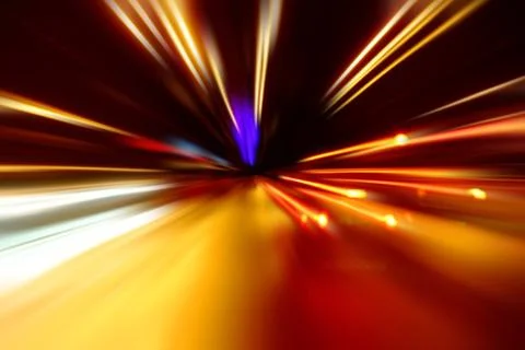 Night zoom acceleration motion Stock Illustration